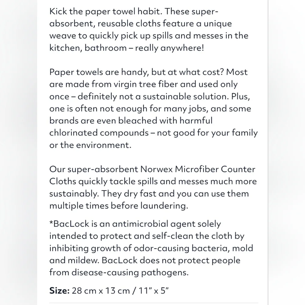 Norwex Teal and Gray Counter Cloth Trio - Picture 7 of 7